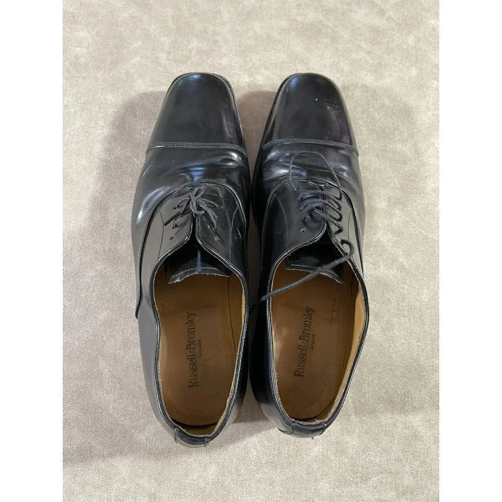 Russell & Bromley Made By‎ Hand Black Oxford Lace Up Shoes Men's Size 10.5